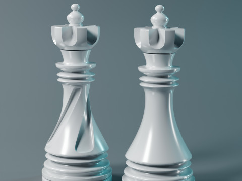 SpiraChess Pieces Set 3D Print Model