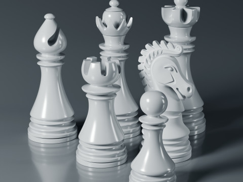 SpiraChess Pieces Set 3D Print Model