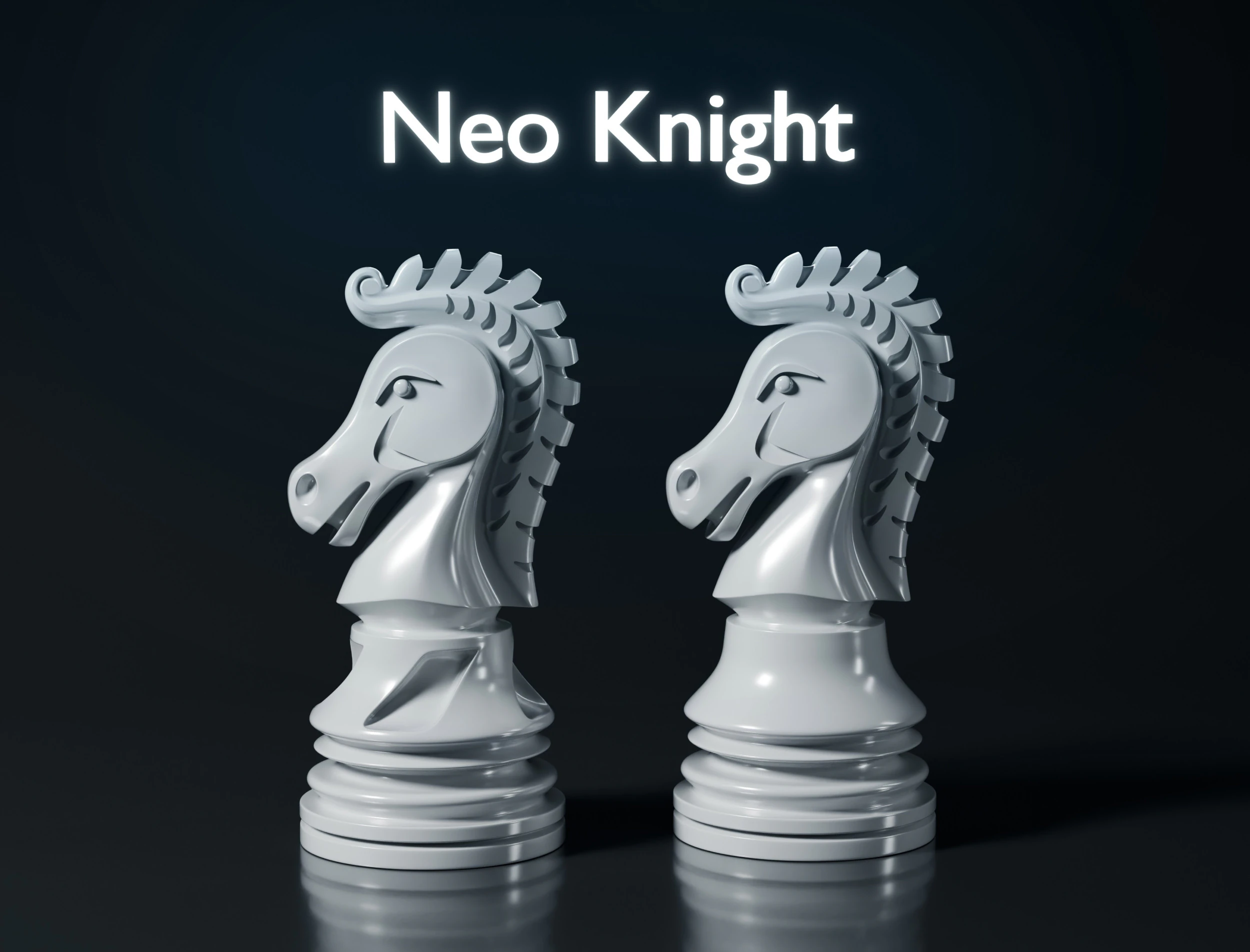 Neo Knight Chess Game Piece 3D Print Model .c4d .max .obj .3ds .fbx .stl .blend