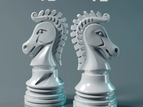 Neo Knight Chess Game Piece 3D Print Model