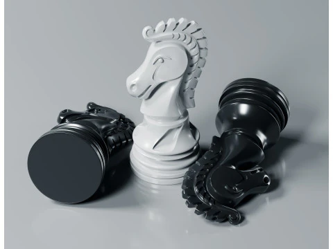 Neo Knight Chess Game Piece 3D Print Model