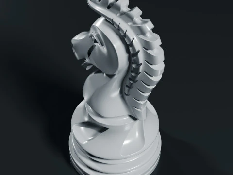 Neo Knight Chess Game Piece 3D Print Model