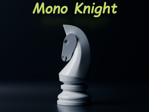 Mono Knight Chess Piece 3D Print Model