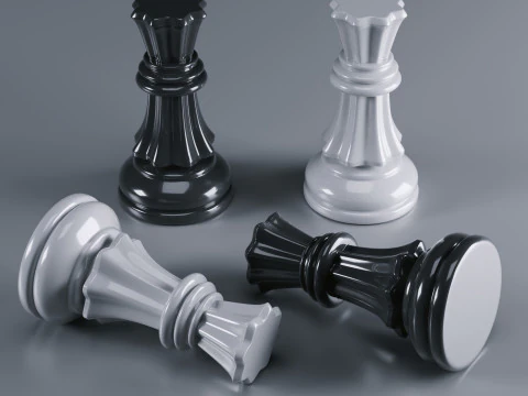 Grandmaster Elite Chess Pieces Set 3D Print Model