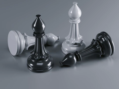 Grandmaster Elite Chess Pieces Set 3D Print Model