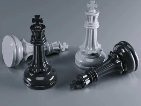 Grandmaster Elite Chess Pieces Set 3D Print Model