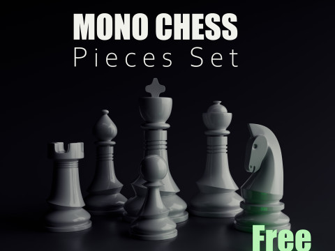 Zestaw szach&oacute;w mono Model do druku 3D