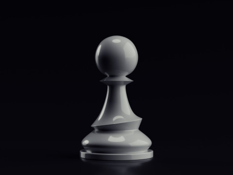 Mono Chess Pieces Set 3D Print Model