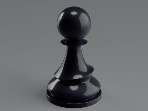 Mono Chess Pieces Set 3D Print Model