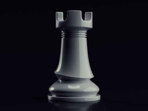 Mono Chess Pieces Set 3D Print Model