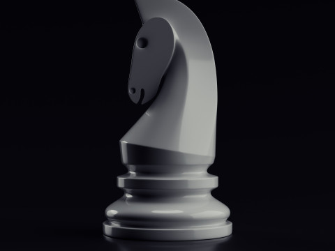 Mono Chess Pieces Set 3D Print Model