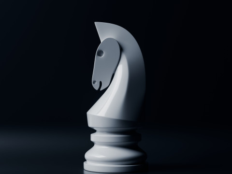 Mono Chess Pieces Set 3D Print Model