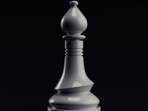 Mono Chess Pieces Set 3D Print Model