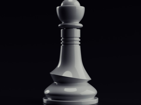 Mono Chess Pieces Set 3D Print Model