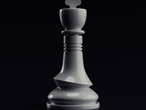 Mono Chess Pieces Set 3D Print Model