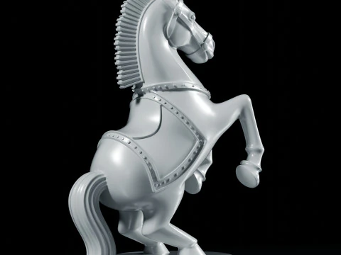 Imperial Warhorse Chess Knight Piece 3D Print Model