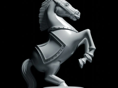 Imperial Warhorse Chess Knight Piece 3D Print Model