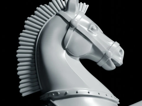 Imperial Warhorse Chess Knight Piece 3D Print Model