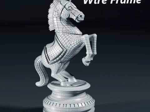 Imperial Warhorse Chess Knight Piece 3D Print Model