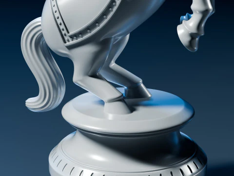 Imperial Warhorse Chess Knight Piece 3D Print Model