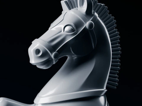 Imperial Warhorse Chess Knight Piece 3D Print Model