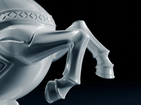 Royal Warhorse Chess Knight Piece 3D Print Model