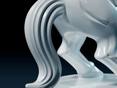 Royal Warhorse Chess Knight Piece 3D Print Model