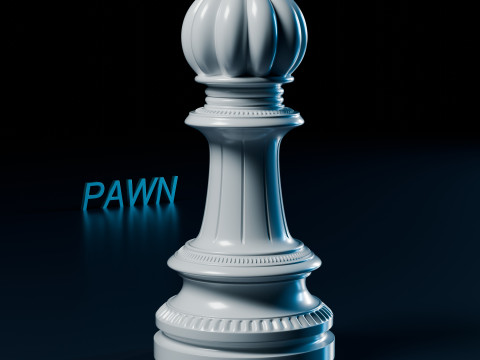 Set Bidak Catur Mughal Model Cetak 3D