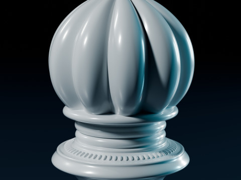 Set Bidak Catur Mughal Model Cetak 3D