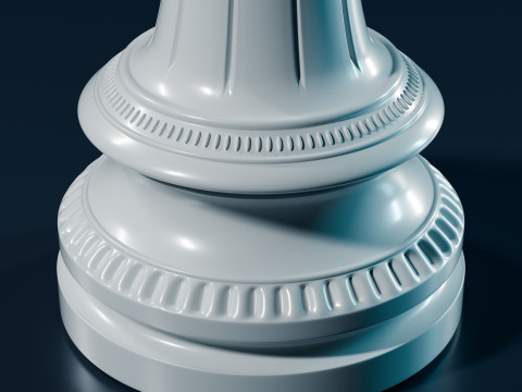 Set Bidak Catur Mughal Model Cetak 3D