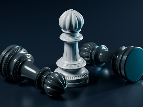 Set Bidak Catur Mughal Model Cetak 3D