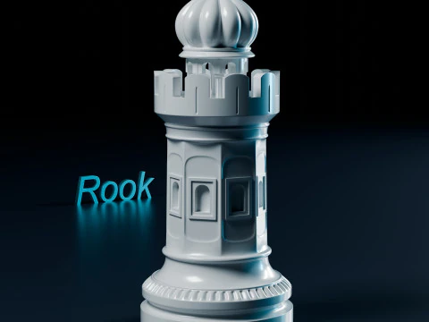 Mughals Chess Pieces Set 3D Print Model