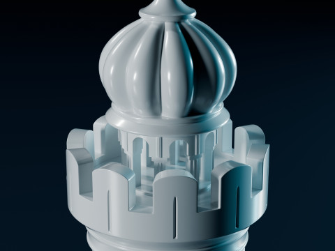 Set Bidak Catur Mughal Model Cetak 3D