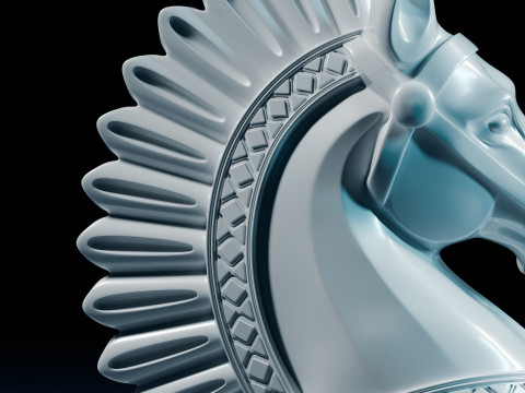 Set Bidak Catur Mughal Model Cetak 3D