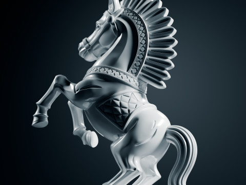 Set Bidak Catur Mughal Model Cetak 3D