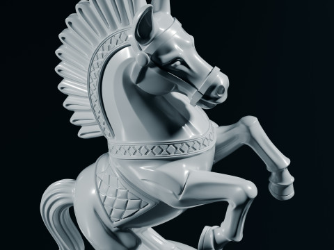 Set Bidak Catur Mughal Model Cetak 3D