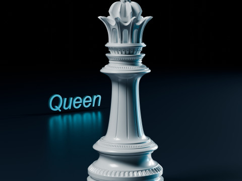 Set Bidak Catur Mughal Model Cetak 3D