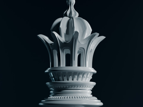 Set Bidak Catur Mughal Model Cetak 3D