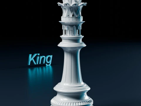 Mughals Chess Pieces Set 3D Print Model