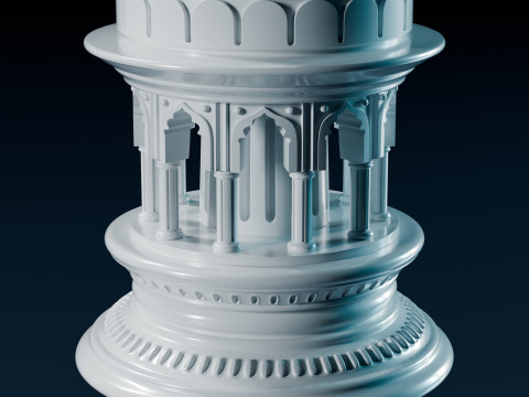 Set Bidak Catur Mughal Model Cetak 3D