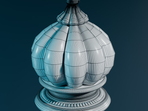 Set Bidak Catur Mughal Model Cetak 3D