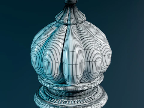 Mughals Chess Pieces Set 3D Print Model