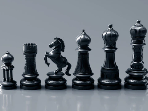 Palatine Chess Set 3D Print Model