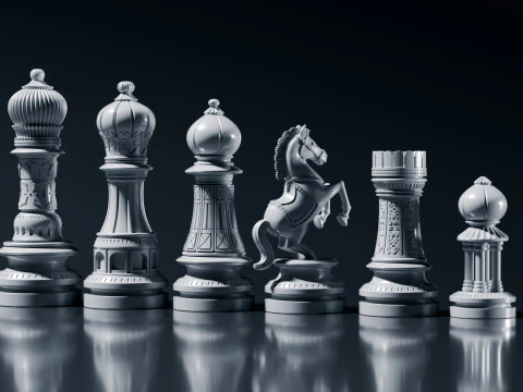 Palatine Chess Set 3D Print Model