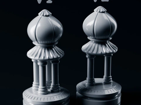 Palatine Chess Set 3D Print Model