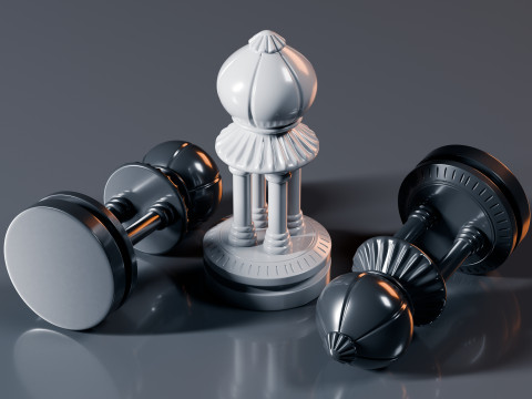 팔라티노 체스 세트 3D 프린트 모델