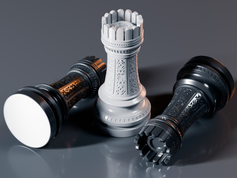 팔라티노 체스 세트 3D 프린트 모델