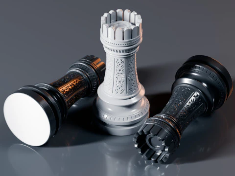 Palatine Chess Set 3D Print Model
