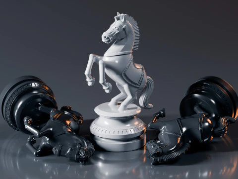 Palatine Chess Set 3D Print Model