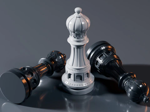 Palatine Chess Set 3D Print Model